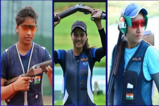 Indian women's team accomplished a remarkable feat in the Trap event in shooting by winning silver.