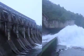 gates of Tenughat Dam opened
