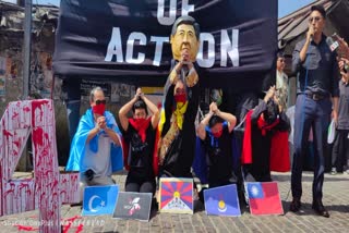 Tibetans Protest Against China In Mcleodgan