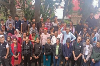 CITU protest outside DC office in shimla