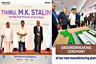 Chief Minister MK Stalin, Tata Motors Chairman N. Chandrasekaran