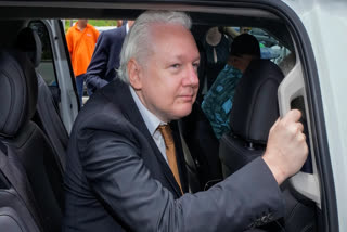 FILE - WikiLeaks founder Julian Assange leaves federal court in Saipan, Mariana Islands, June 26, 2024.