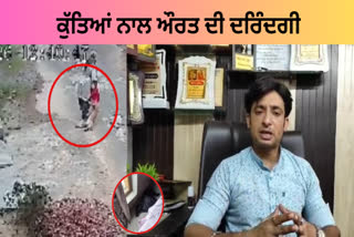 woman killed the dogs and threw them out CCTV Video Viral amritasar