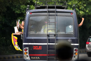 Tibetans Protest In Delhi On Chinese National Day