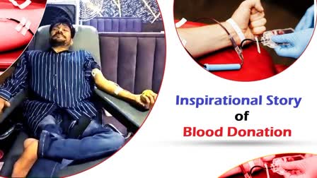 Collage of a blood donor