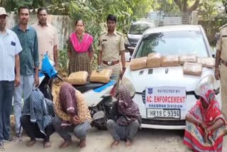 Police Caught Ganja Smugglers in Bhadrachalam