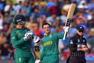 Quinton de Kock and Rassie Van der Dussen put Proteas in the driver's seat by striking scintillating hundreds to power South Africa to 357 for 4 against New Zealand in the World Cup here on Wednesday.