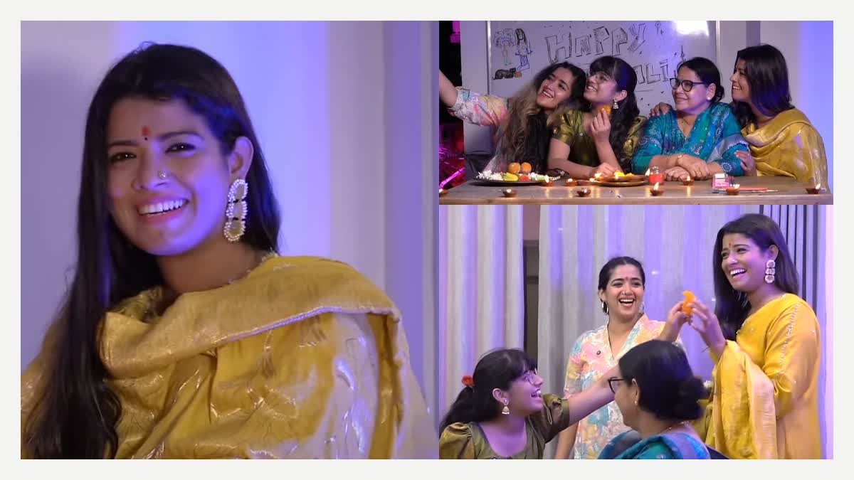 AMRUTHA SURESH SINGER  AMRUTHA SURESH SHARED DIWALI VIDEO  അമൃത സുരേഷ് ദീപവലി ആഘോഷം  അമൃത സുരേഷ് ഗായിക