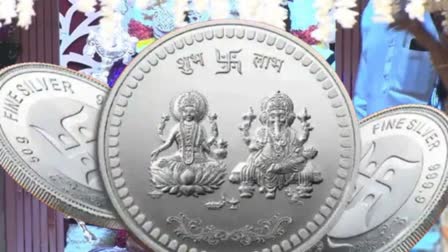 Silver Coins Distribution in Bhagyalakshmi Temple