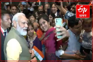 Indian diaspora welcomes PM Modi in UAE