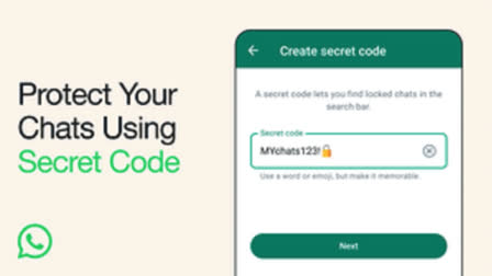 WhatsApp launches secret code for chat lock