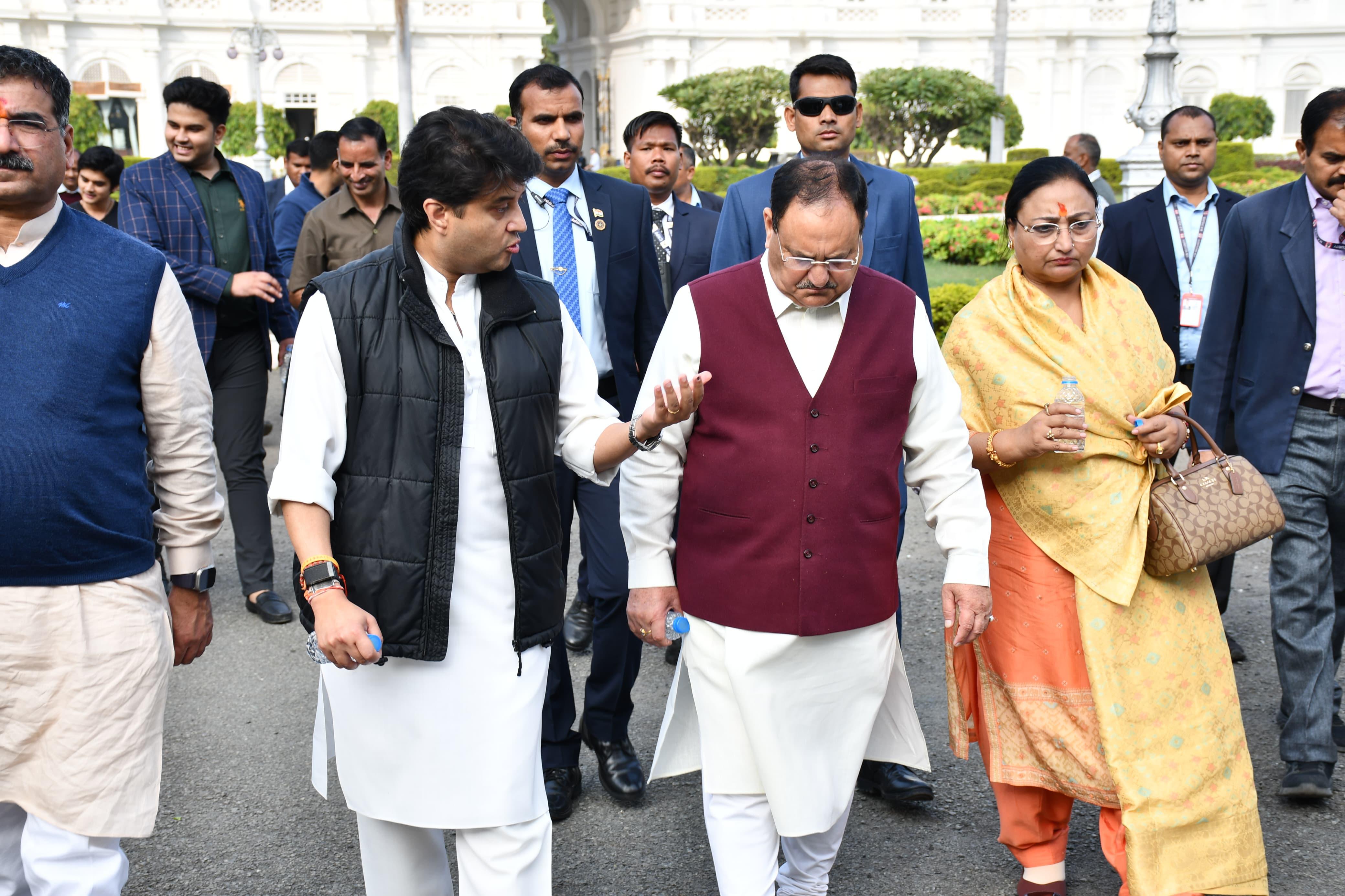 JP Nadda Visit MP before Result