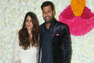 Rohit Sharma with his Wife Ritika Sajdeh