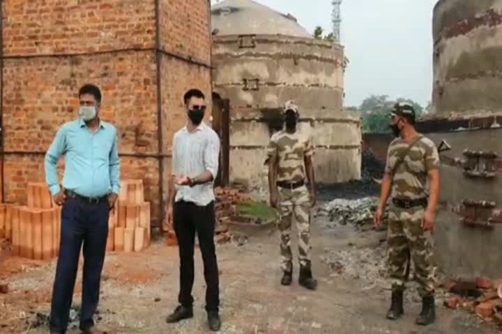 Police raids on illegal kiln in Dhanbad