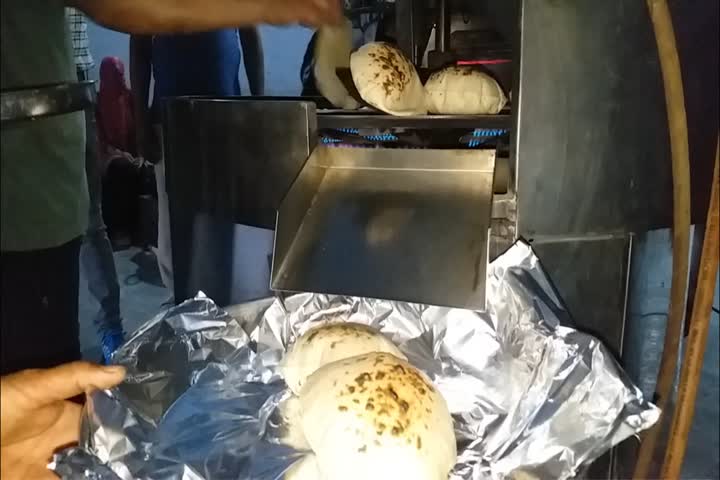 machine made chapati in community kitchen