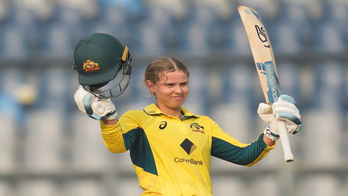 Phoebe Litchfield shined with the bat in the third and final ODI against India playing a scintillating a knock of 119 runs while her partner at the other end Alyssa Healy played a knock of 82 runs.