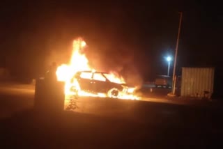 Fire_Accident_in_a_Car_at_Mantralayam