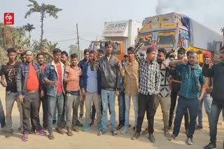 Truck driver protests in Bilasipara