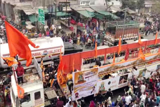 A 108-foot-long incense stick being sent to Ayodhya (Photo: ETV Bharat)