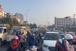 Traffic Jam in Hyderabad