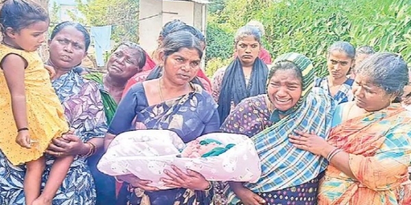 Father Dies After Baby Birth in Mahabubabad