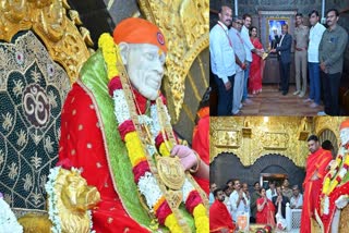 shirdi sai temple news Gold necklace donation