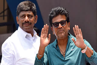 Kannada actor Shiva Rajkumar (right) with INC leader DK Suresh