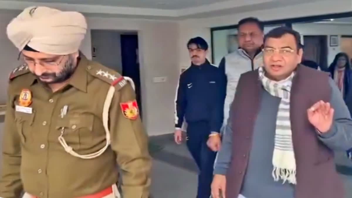 Haryana AAP President Sushil Gupta in police custody