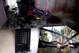 Gas cylinder explosion at Kollam  cylinder blast in Kolalm  പാചക വാതക സിലിണ്ടർ പൊട്ടിത്തെറിച്ചു  ഗ്യാസ് സിലിണ്ടർ