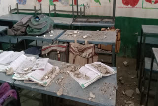 Plaster ceiling of school fell