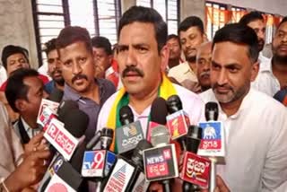 BJP state president Vijayendra spoke to the media.