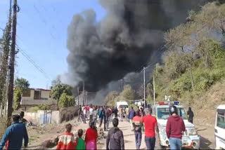 Visual is from spot where fire broke out (ETV Bharat)