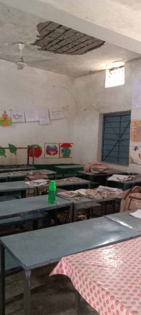 Plaster ceiling of school fell