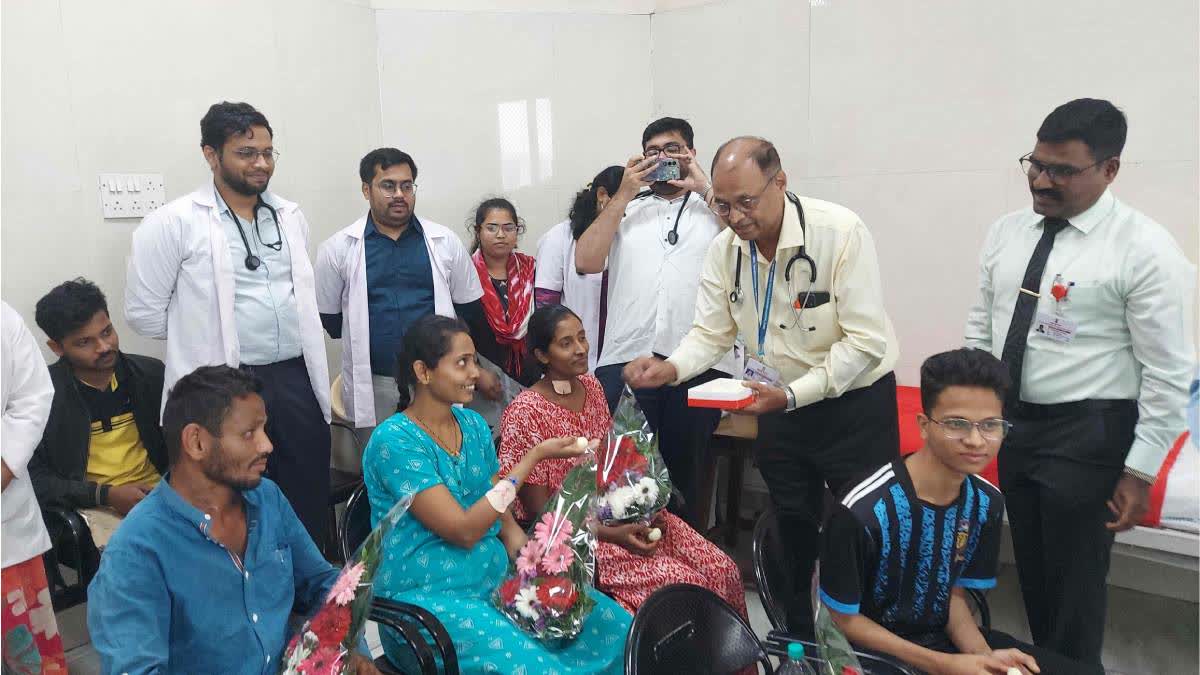 Doctors are offering sweets to the patients following their discharge,