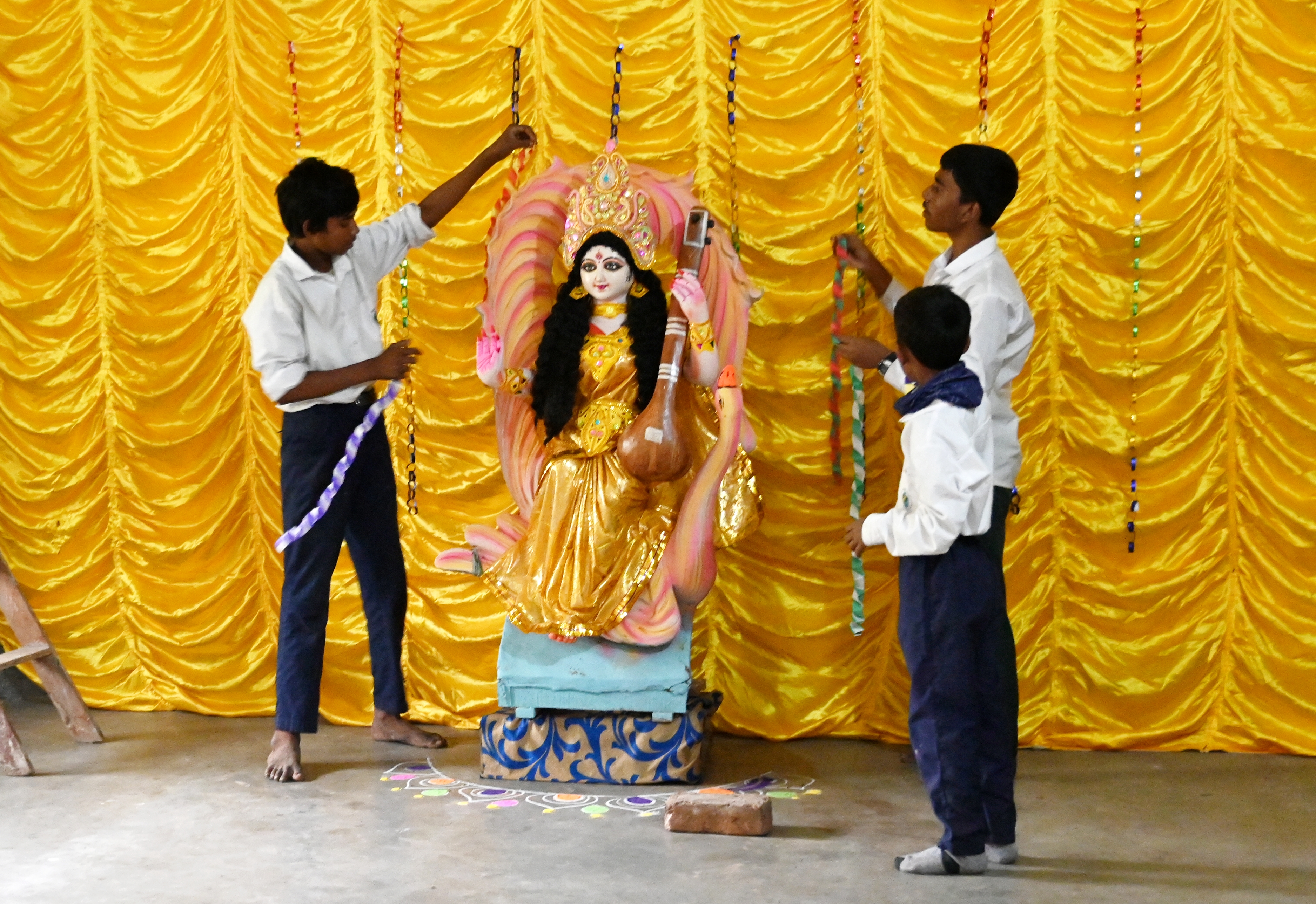 Saraswati Puja in School