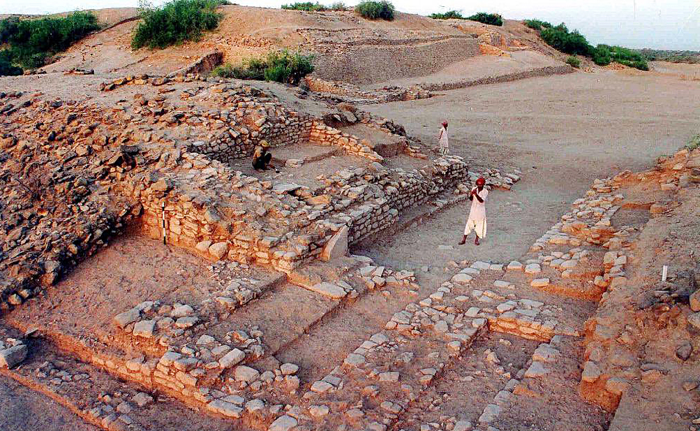 Dholavira, a Harappan-era city and a World Heritage Site (WHS) by the UNESCO heritage committee, at Khadirbet, in Kutch