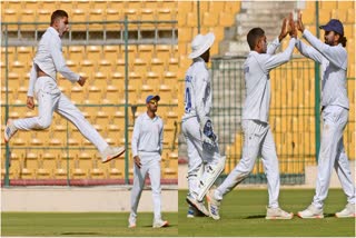 RANJI TROPHY CRICKET MATCH BETWEEN KARNATAKA AND HARYANA ENDED IN A DRAW