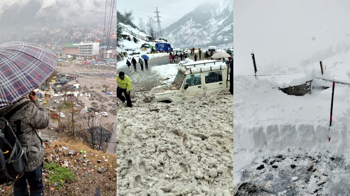 Snowfall in Lahaul and Manali