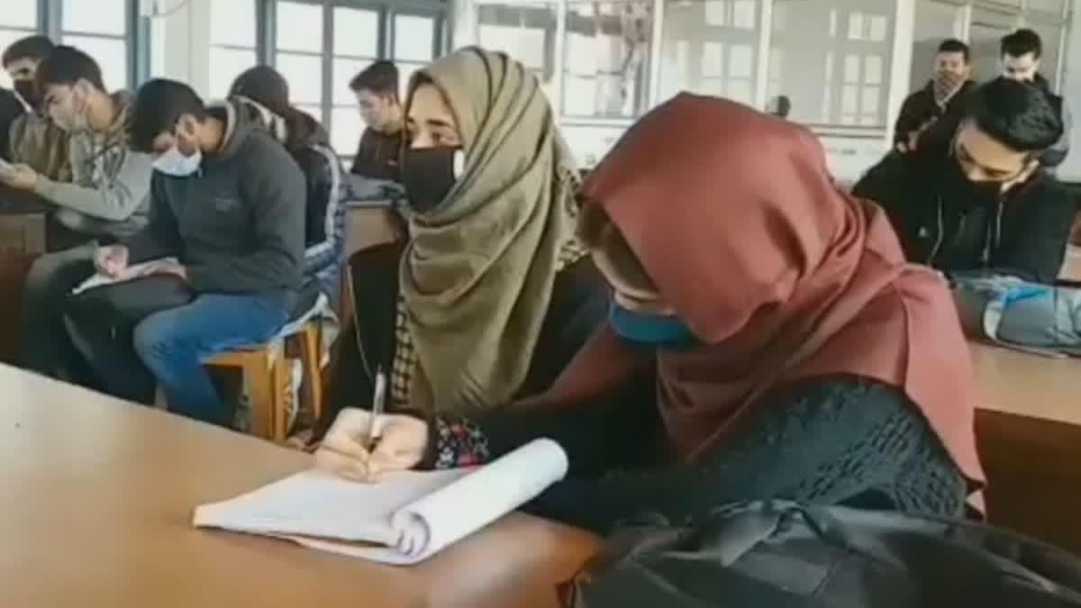 A file picture of a classroom in Kashmir