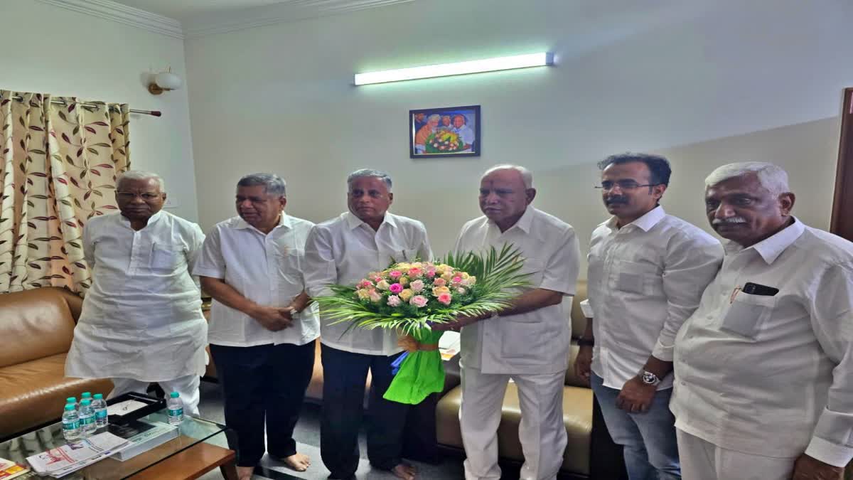 V. Somanna met former CM Yeddyurappa