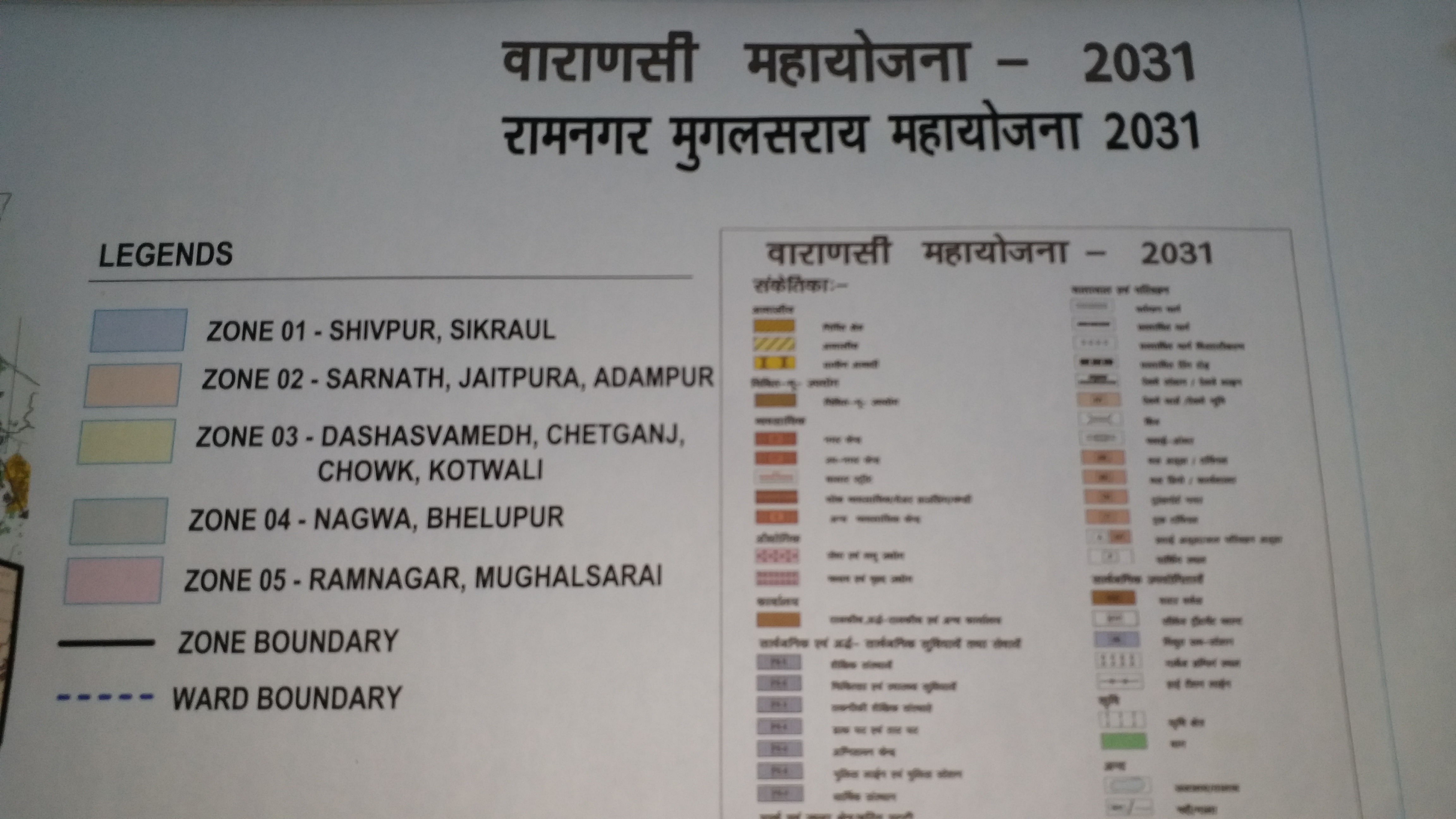 वाराणसी विकास प्राधिकरण की महायोजना 2031 का प्लान.