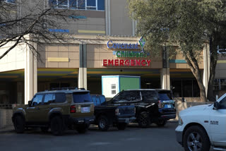 Covenant Children's Hospital is pictured from outside the emergency entrance on Wednesday, Feb. 26, 2025, in Lubbock, Texas.
