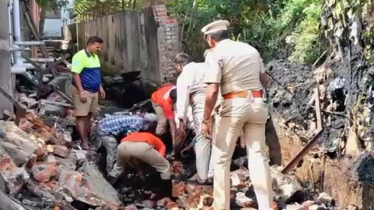 wall collapse in Puducherry