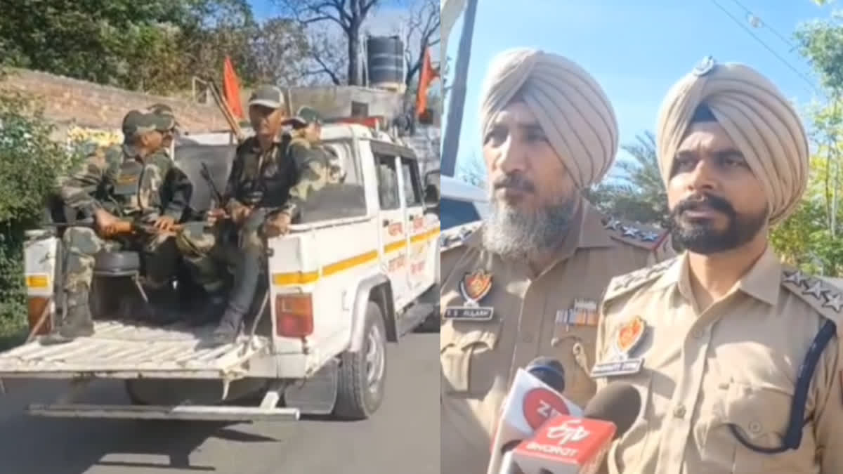 Vigilant police administration conducted a flag march at Barnala ahead of the Lok Sabha elections