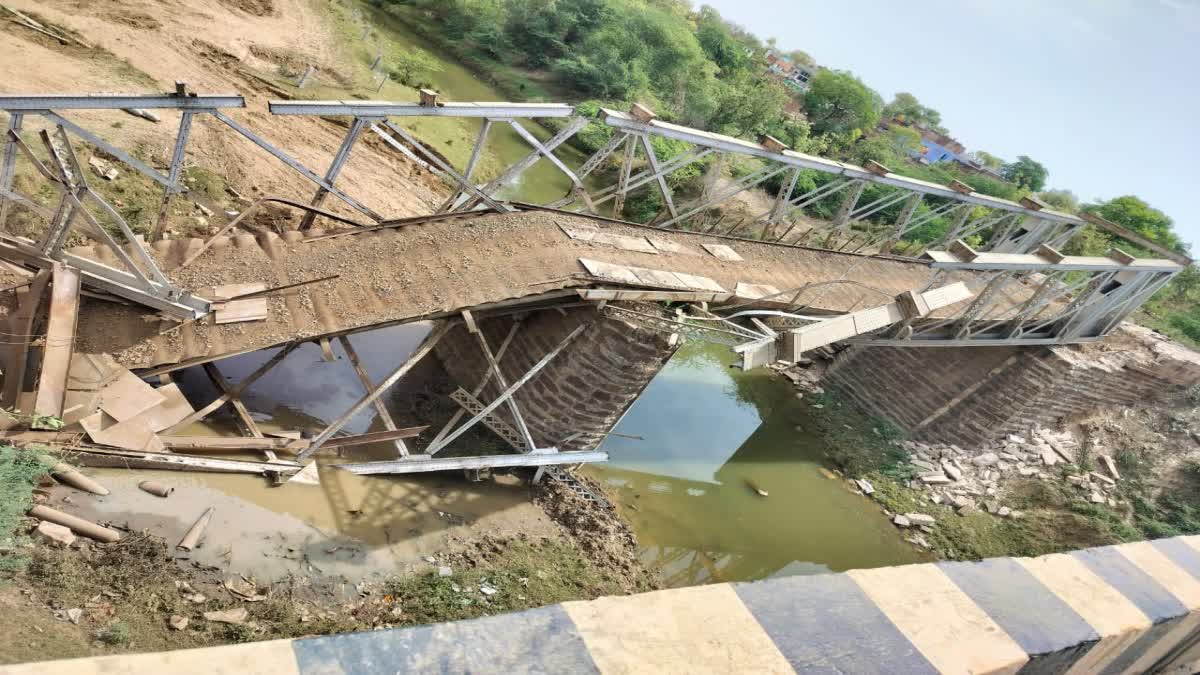 narrow gauge train bridge collapsed
