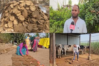 Amol Khule  cow dung cake