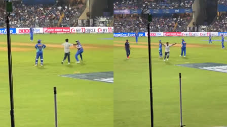 IPL 2024  MI VS RR  ROHIT SHARMA  SECURITY BREACH AT WANKHEDE STADIUM