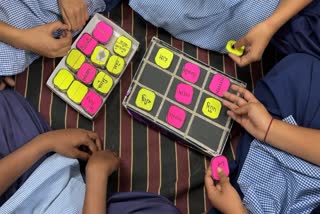 Science teacher Reshmaben Hirani at PM Shri Kukma Primary School in Kutch has developed a teaching method having games to learn science lessons.