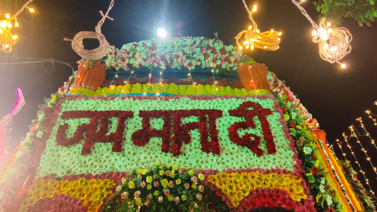 Maa Chhinnamastika temple decorated with flowers On Chaitra Navratri in rajrappa