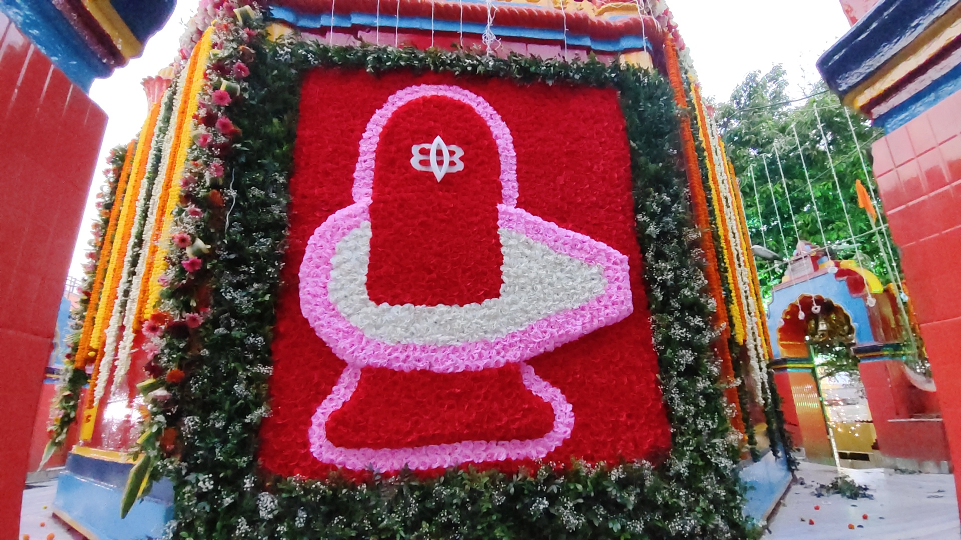 Maa Chhinnamastika temple decorated with flowers On Chaitra Navratri in rajrappa
